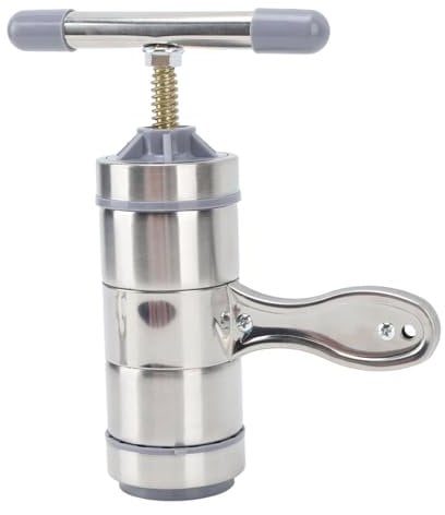 Nudelmaschine aus Edelstahl, Manuelle Nudelmaschine mit 5 Verschiedenen Nudelformen, Nudelpresse, Nudelmaschine für die Küche