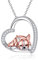 YFN Boston Terrier Kette Sterling Silber Hund Anhänger Halsketten Hund Schmuck für Damen Mädchen Hund Geschenke