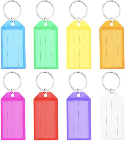 40 Pièces Etiquette Portes Clef Porte Cles Avec Etiquettes Clés Plastique Couleur Inscriptibles Pour Clés De Maison étiquettes De Nom D'animal étiquettes De Bagages