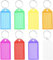 40 Pcs Key Tags with Labels Small Key Rings with Plastic Tags Key Fobs Heavy Duty Key Tabs Coloured Marker Keyrings for Pet Name Memory Sticks USB Drives Kids Backpacks Luggage