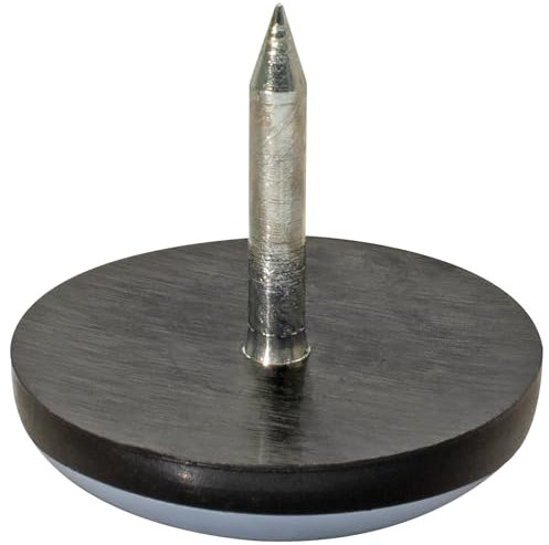 WAGNER Nagelgleiter 4tlg. - Ø 20 x 5/24 mm, PFTE Möbelgleiter schwarz/grau zum Nageln, für robuste Böden - Made in Germany - 15182099