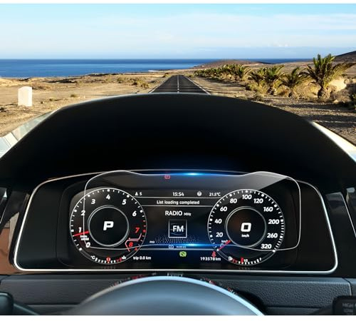Coleya Pellicola Protettiva per Display Compatibile con VW Golf 7 7.5 2016-2019, Pellicola Protettiva in Vetro Temperato, 9H Antigraffio Proteggi Schermo del Cruscotto (12,3 Pollici)