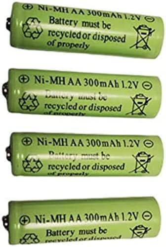 4 Piles Solaires Rechargeables AA 300 MAh 1.2 V NI-MH AA 300 MAh 1.2 V NI-MH pour Lampes De Jardin. Paquet De 4