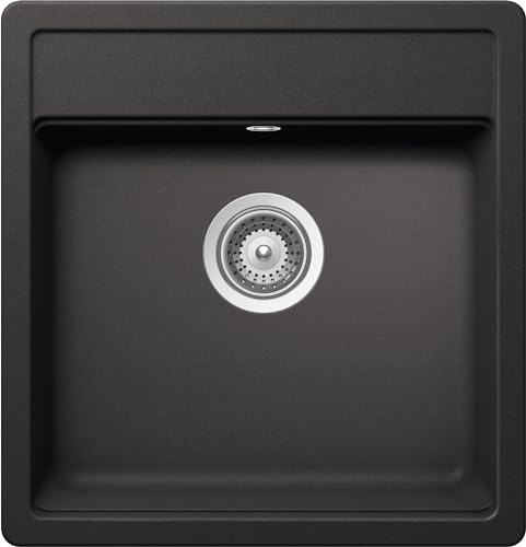 SCHOCK - Lavello Cucina NEMO N100XS Nero Assoluto, 406x508 | Lavello 1 Vasca Extra Small in Cristalite; Abbinabile con Miscelatori; Piani Cottura e Forni