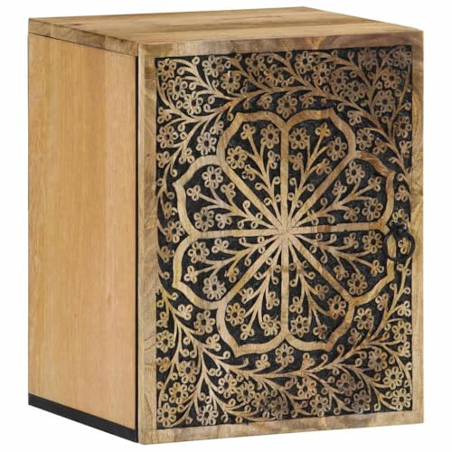 vidaXL Bad-Wandschrank 38x33x48 cm Massivholz Mango