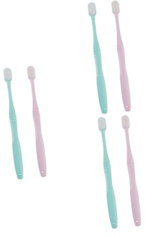 TOVINANNA 3er-set Zahnbürsten Mit Weichen Borsten Tiefenreinigung Individuelle Bürste Tragbare Größe Für Die Familie Nylon Sky – 2 Stück X 3