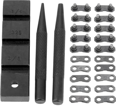 Pojedehy 3PCS Pocket Chainsaw Breaker Chain Saw Repairing Mending Tool Set Replacement Spare Parts Accessories with 10 Sets 0.325in Chainsaw Chain Joiner Link Repair