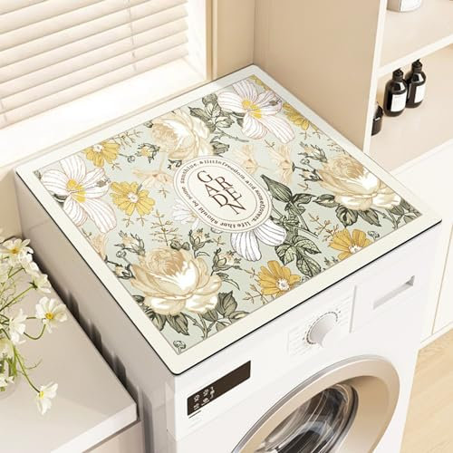 BALAMLB Tapis Lave Linge Dessus Machine à Laver, Top Protection Laveuse, Couverture RéFrigéRateur Anti-PoussièRe, Housse Machine a Laver,Supérieure pour Lave-Linge Et Sèche-Linge H,30x40cm