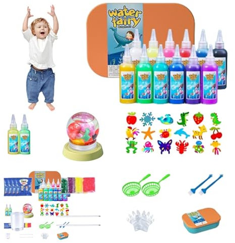 Aqua Fairy Wassergel-Set,Aqua Fairy Gel - Buntes handgefertigtes Aqua-Fee-Spielzeug - Handgefertigtes 3D-Wasserspielzeug-Set, lehrreiche Meereslebewesen-Spielzeuge, kreative Partygeschenke für, Mädch