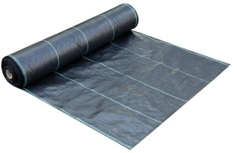 Hansepack24 80 m² 80cm Breite Unkrautvlies Gartenvlies Bodengewebe Unkrautfolie Mulchvlies PP schwarz 90g /m² - 100 Meter Länge