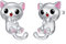 Flpruy Weiße Katze Ohrringe Ohrstecker 925 Sterling Silber Niedliche Katze Schmuck Geschenke für Katzenliebhaber Geburtstag Geschenke für Frauen
