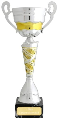 KDS Pokal Ferret Metall Henkel hoch mit Gravur