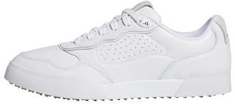 adidas Hombre RETROCROSS 25 Spikeless Golf Shoes, Cloud White/Grey Six/Gum, 44 EU