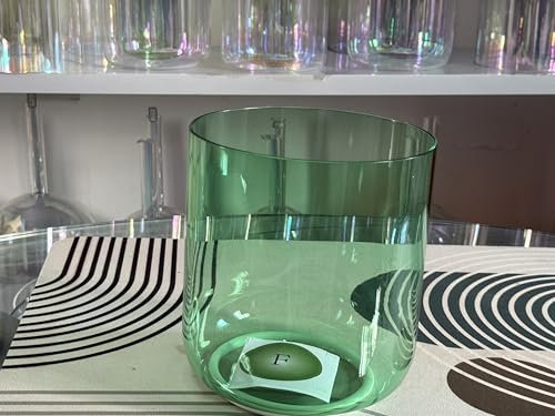 Bol chantant en cristal de quartz chakra du cœur - Bleu clair - 15,2 cm