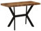 Homgoday Mesa de comedor de 110 x 55 x 75 cm, de madera maciza de mango, mesa de exterior, mesa de cocina, mesa de exterior