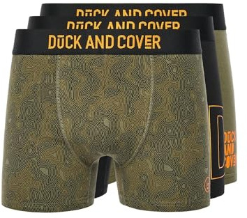 Duck and Cover Mens Alizium Boxer Shorts (Pack of 3) (XL) (Multicoloured)
