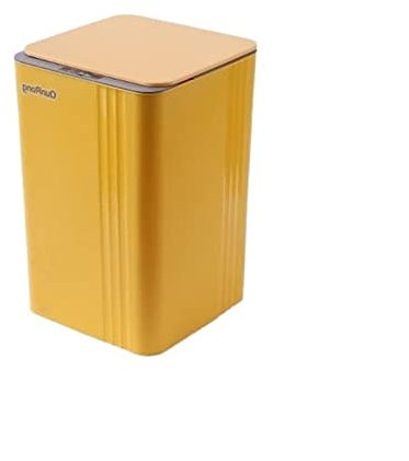 Poubelle 15L Poubelle Intelligente Poubelle à Induction Automatique Poubelle Tactile Poubelle de Cuisine Poubelle Pratique pour Poubelle de Stockage des Ordures (Jaune)