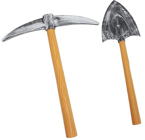 UPKOCH Zwergen Kostüm Zubehör 2Er Set Spitzhacke Und Requisiten Aus Kunststoff Und Schwamm 49X42X4.5Cm Für Party Fotokabine Und Bühnenauftritte