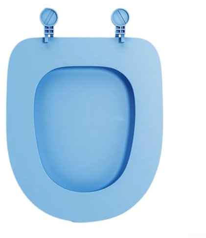 Hygienic Solutions Siège de toilette avec mécanisme de fermeture douce et options de retrait rapide conviviales pour un usage quotidien (type U bleu)