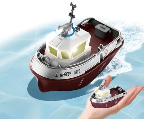 OBEST Mini Remote Control Boat, Waterproof 1:72 RC Toy Boat, 2.4 Ghz Electric Ship Toy for Pools And Lakes, Kids Electric Ship Model Summer Gift For Pool Lake Pond