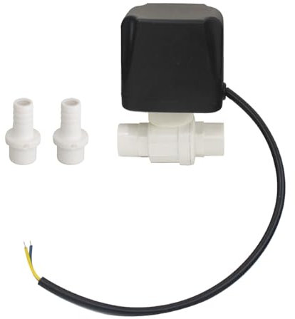 Motorkugelhahn pvc elektrisch für pool garten bewässerung mit schlauchanschluss schlauchtüllen 230v stromlos geschlossen kunststoff 2 wege kugelhahn motorventil (AC220v ID25 D12mm)