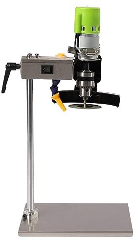 KANBCNG 150W Elektrischer Glasflaschenschneider Edelstahl Glas Handwerk Schneidsatz 6000r/min Schneidmesser Durchmesser 60mm 7 Geschwindigkeiten Glasschneider Set Glasflaschen Schneider