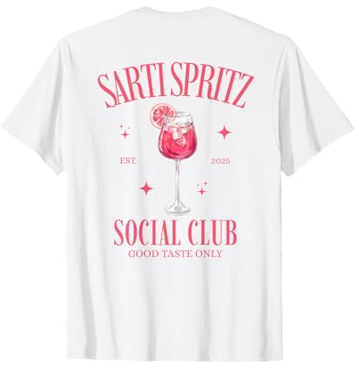 Sarti Spritz Social Club | Team Rosa Aperitif Backprint T-Shirt