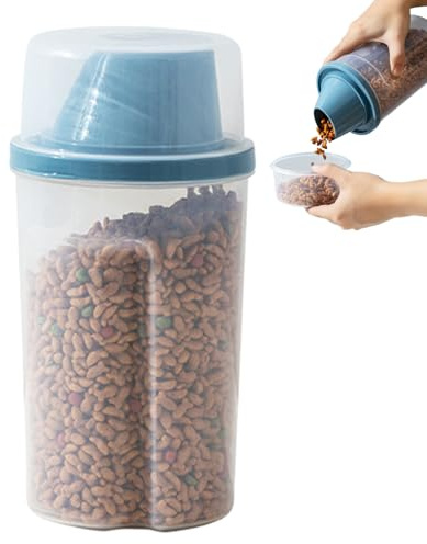 Bicchiere sigillato per animali domestici – cibo per cuccioli, alimentare | Soluzione di conservazione portatile, supporto per grano durevole con prova rovesciata, design per viaggi all'aperto o