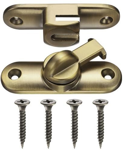 M METERXITY 1-Pack Flip Latch Gate Latch 3in, Bronze | Zinc Alloy, Flip Sliding Barn Door Lock, with Screws, 90/180 Degree Slide Locks, for Barn Door, Fence, Windows, Cabinets