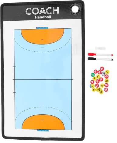 FOMIYES Handball Taktikboard Magnetisch Tragbar mit Trocken Abwischbarer Oberfläche und Marker für Trainer und Wettkampfeinsatz