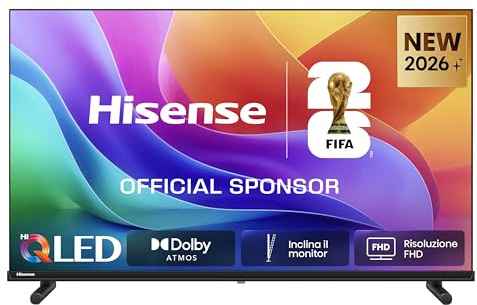 Hisense Smart TV QLED 40 Full HD TV 40E5ST | Audio Dolby Atmos, VIDAA OS con 1000+ APP, HDR10, Game Mode, Works with Alexa, Wifi, lativù, 2026 Model