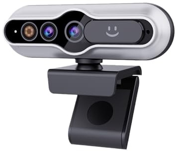 EWsdsfs Face Recognition Login PC Camera 2K 1080P Windows Hello Webcam for Laptop Desktop, USB with Microphone