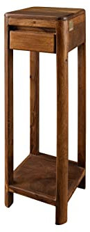 MASSIVMOEBEL24.DE Beistelltisch dunkel - bereits Aufgebaut - Anrichte klein Sheesham massiv 30x30x90 Smoked Cherry gebeizt Toronto #113