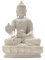 Heilung Lama – Medizin Buddha. Handgefertigt 14 cm hoch. Elegante Pure weiß handbemalt Buddha Figur Skulptur Statue für Frieden und Entspannung.