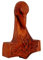 Rabenhammer handmade geschnitztes Ornament Holzbild Rabe Thorhammer Wa