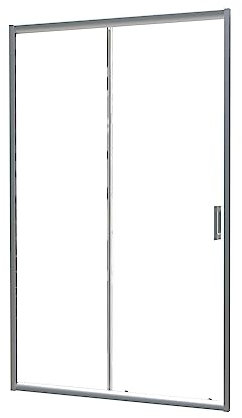 ONDÉE - Porte de douche NAPA, Façade de douche à portes coulissantes. 180x195cm - Installation réversible - Traitement anticalcaire- Profilé chromé (-25/+5mm) - Verre trempé 6mm