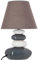 AC-Déco Lampe 4 Galets Abat-Jour Marron Foncé - Lampe à Poser - D 20,5 X H 31 Cm - Gris Et Blanc