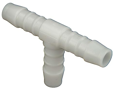 tecuro Schlauchverbinder T-Stück, allseitig Ø 18 mm - Nylon weiß
