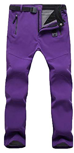 PengGengA Unisex Herren Damen Trekkinghose Outdoorhose Skihose Softshellhose Regenhose Lila F M