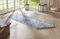 NORTHRUGS In- und Outdoor Teppich Jardin 80x250cm - Wendeteppich Wetterfest Orientalisches Vintage Design Läufer für Balkon Terrasse Garten Wintergarten Wohnzimmerteppich Wasserfest in Blau Creme