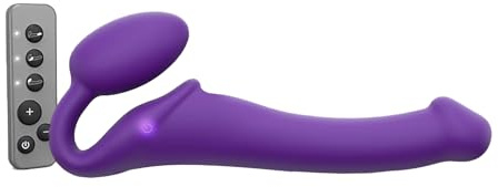 Strap-On-Me Biegsamer Vibrator mit Fernbedienung, Violett, M
