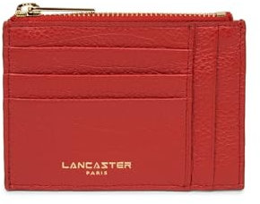 Lancaster | Dune - Porte-Cartes Cuir de Vachette Grainé Rouge