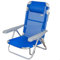 AKTIVE Klappbarer Strandstuhl, mit Kissen, Beach, blau, 48x46x84 cm, Liegestuhl, 5 Positionen, Tragegriff, maximales Gewicht 100 kg, Robuster Stuhl