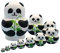 J-ouuo Matreshka Lot de 10 poupées russes en bois avec motif animal pour enfants