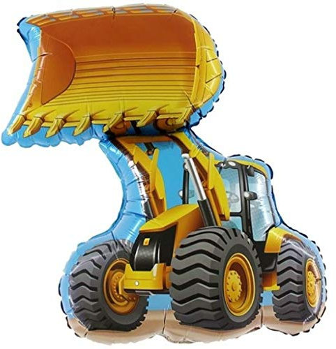 Ballonheld Folienballon Radlader/Bagger 87x55cm heliumgeeignet lange Schwebezeit Kinderballons