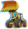 Ballonheld Folienballon Radlader/Bagger 87x55cm heliumgeeignet lange Schwebezeit Kinderballons