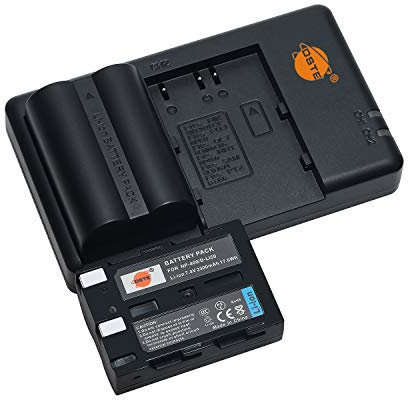NP-400 Lot de 2 batteries de rechange rechargeables et double chargeur compatible avec Pentax D-LI50, K10D GP K10D Grand Prix K20D Konica Minolta NP 400 a Sweet Digital a-5 Dimage A1 A2 Dynax 7D, etc
