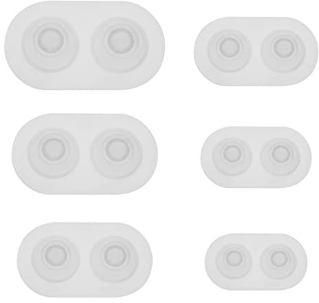 OTOTEC 6 moldes de silicona para ojos de muñeca, moldes de silicona para manualidades, anillo gótico de globo ocular, ojos zombi, decoración de pasteles de Halloween