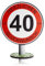 DARO Design - Verkehrsschild 40 Jahre Herzlichen Glückwunsch - 20cm Groß - Verkehrszeichen Geburtstag, Jubiläum, Schild, Holz