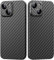 memumi Carbon Hülle für iPhone 13 Mini, 100% Aramidfaser Hülle, 0,5 mm Super dünne, Hülle aus echter Aramidfaser mit Fallschutz in Militärqualität für iPhone 13 Mini